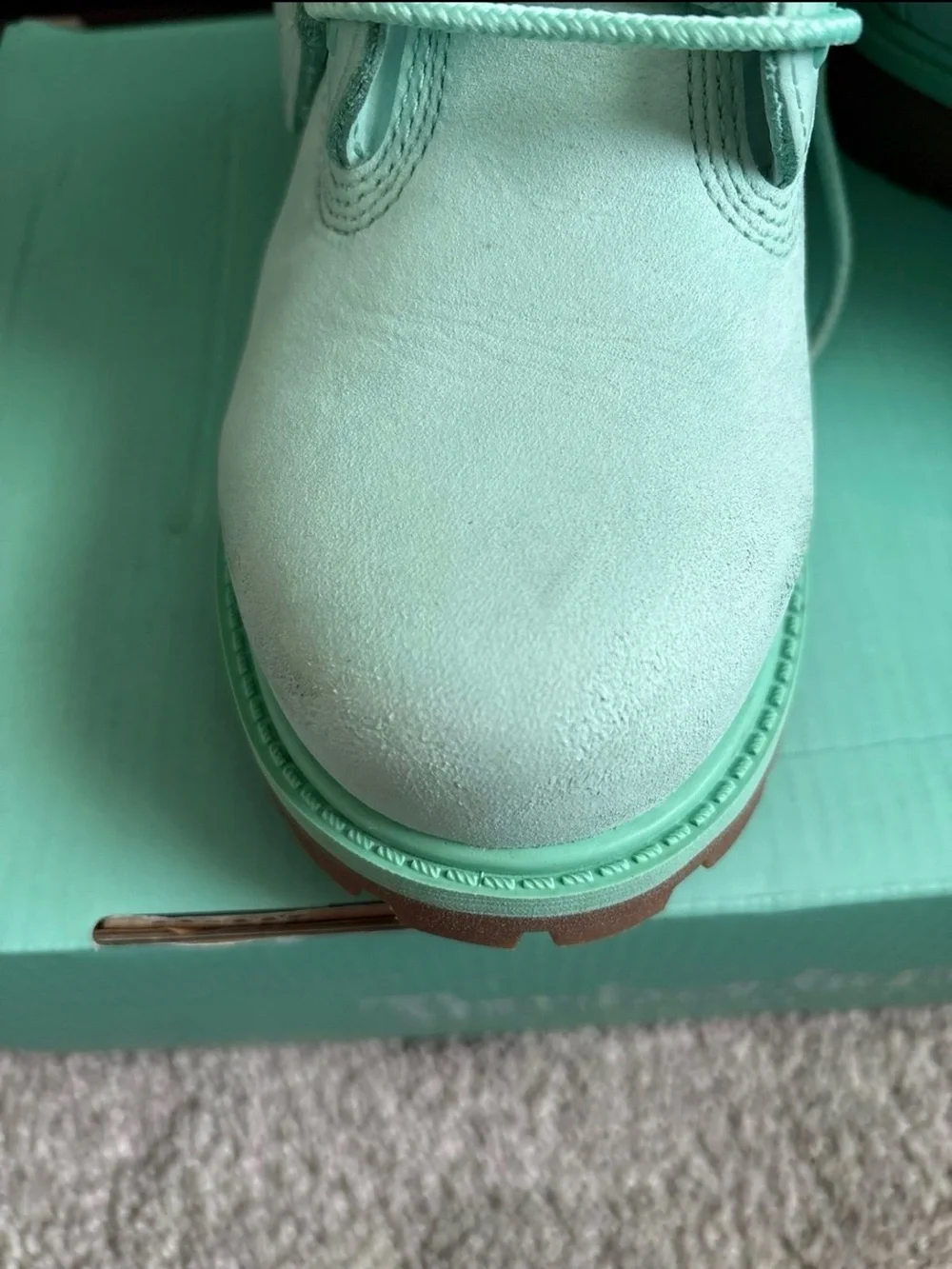Timberland Kids Mint Green Lace-Up Boots